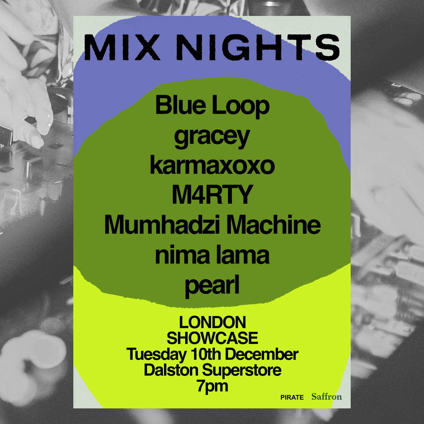 mix nights showcase london poster